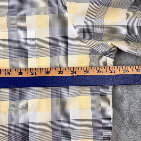 Jos A Bank Traveler's Collection Button Up Shirt Men's XL Long Sleeve Gray Plaid - Picture 14 of 16